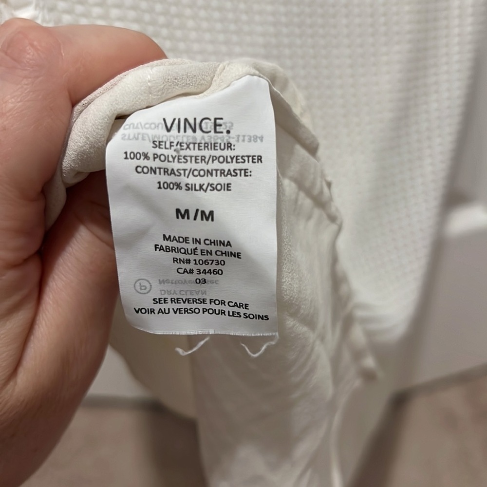 Vince Silk Mesh Overlay Layered Tank Top - Picture 4 of 4